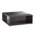 Heritage Coffee Table - Square - Glass Top - Dark Velvet Birch High Gloss