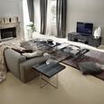 Montecarlo Coffee Table - Square - Grey Koto High Gloss - Wooden and Metal