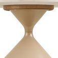Annecy Coffee Table - Round - Hourglass Base - Beige - Ceramic and Metal
