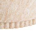 Bonn Outdoor Coffee Table - Round - Fluted Base - Cream - Fiberglass