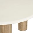 Fondi Coffee Table - Round - Cylinder Legs - Cream and Brown