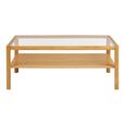 Lourmarin Coffee Table - Natural - Tempered Glass and Oak