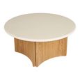 Motril Coffee Table - Round - White and Natural