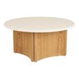 Motril Coffee Table - Round - White and Natural