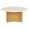 Motril Coffee Table - Round - White and Natural