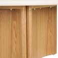 Motril Coffee Table - Round - White and Natural