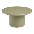 Nagano Coffee Table - Round - Pedestal Base - Sage Green - Concrete