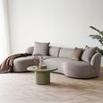 Nagano Coffee Table - Round - Pedestal Base - Sage Green - Concrete