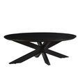 Oslo Coffee Table - Oval - Spider Legs - Black - Acacia Wood