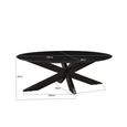Oslo Coffee Table - Oval - Spider Legs - Black - Acacia Wood
