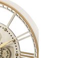 Clock Coffee Table - Round - White and Gold - Glass Top and Metal