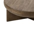 Coffee Table - Round - Dark Brown - Mango Wood