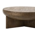 Coffee Table - Round - Dark Brown - Mango Wood