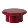 Coffee Table - Round - High Gloss Red Lacquered - Metal