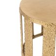 Coffee Table - Round - Slatted Base - Gold - Aluminium
