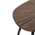 Ray Coffee Table - Set of 3 - Abstract - Starburst - Dark Brown and Black - Recycled Wood