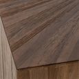 Ray Cube Coffee Table - Set of 3 - Square - Starburst - Dark Brown - Recycled Wood
