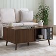 Herringford Coffee Table - 1 Drawer - Chevron - Walnut