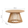 Kylo Oak Coffee Table - Round - Slatted Base