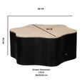 Boho Coffee Table - Low - 1 Drawer - Organic - Natural and Black - Mango Wood