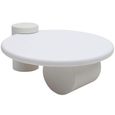 Geo White Coffee Table - Low - Abstract