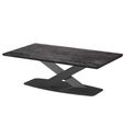 Krystal Italian Coffee Table - Medblue Birch Gloss - Wooden and Metal