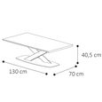Krystal Italian Coffee Table - Medblue Birch Gloss - Wooden and Metal