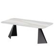 Krystal Italian Coffee Table - Tent Base - Ceramic and Metal