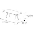 Krystal Italian Coffee Table - Tent Base - Ceramic and Metal