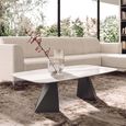 Krystal Italian Coffee Table - Tent Base - Ceramic and Metal