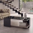 Zenith Italian Coffee Table - Thunder Night and Black - Ceramic Top