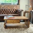 Curved Edge Mango Wood 1 Drawer Coffee Table thumbnail