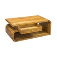 Curved Edge Mango Wood 1 Drawer Coffee Table thumbnail 2