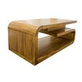 Curved Edge Mango Wood 1 Drawer Coffee Table thumbnail 4