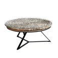 Driftwood Glass Top Large Round Coffee Table thumbnail 3