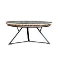 Driftwood Glass Top Large Round Coffee Table thumbnail 4