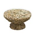 Driftwood Glass Top Round Coffee Table thumbnail 2