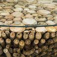 Driftwood Glass Top Round Coffee Table thumbnail 3
