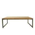 Capri Brushed Gunmetal Base Mango Wood Coffee Table thumbnail 2