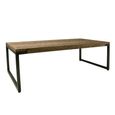 Capri Brushed Gunmetal Base Mango Wood Coffee Table thumbnail 3