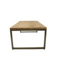 Capri Brushed Gunmetal Base Mango Wood Coffee Table thumbnail 4
