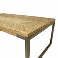Capri Brushed Gunmetal Base Mango Wood Coffee Table thumbnail 5