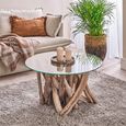 Branchwood Glass Top Round Coffee Table thumbnail