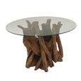 Branchwood Glass Top Round Coffee Table thumbnail 2