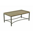Coffee Table with Metal Base Mango Wood Grey thumbnail 2