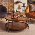 Evansville Mango Wood Round Coffee Table thumbnail