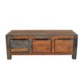 Cube Goa Petite Coffee Table - 3 Drawer - Low - Rustic Sheesham
