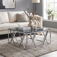 Clearance - Coffee Table - Square - Black Glass and Chrome - FSS17563
