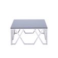 Clearance - Coffee Table - Square - Black Glass and Chrome - FSS17563