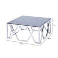 Clearance - Coffee Table - Square - Black Glass and Chrome - FSS17563